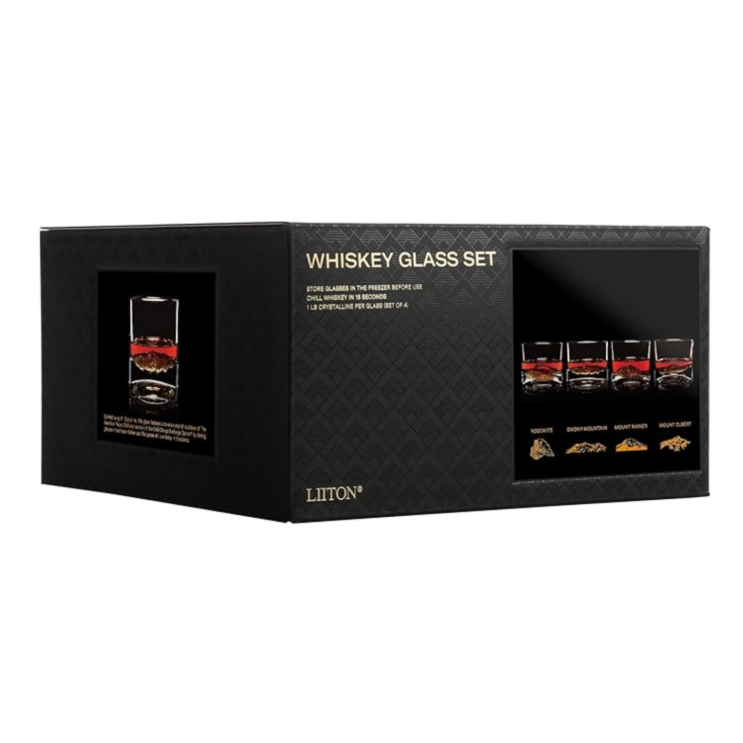 Mountain Whiskey Glasses - Set/4