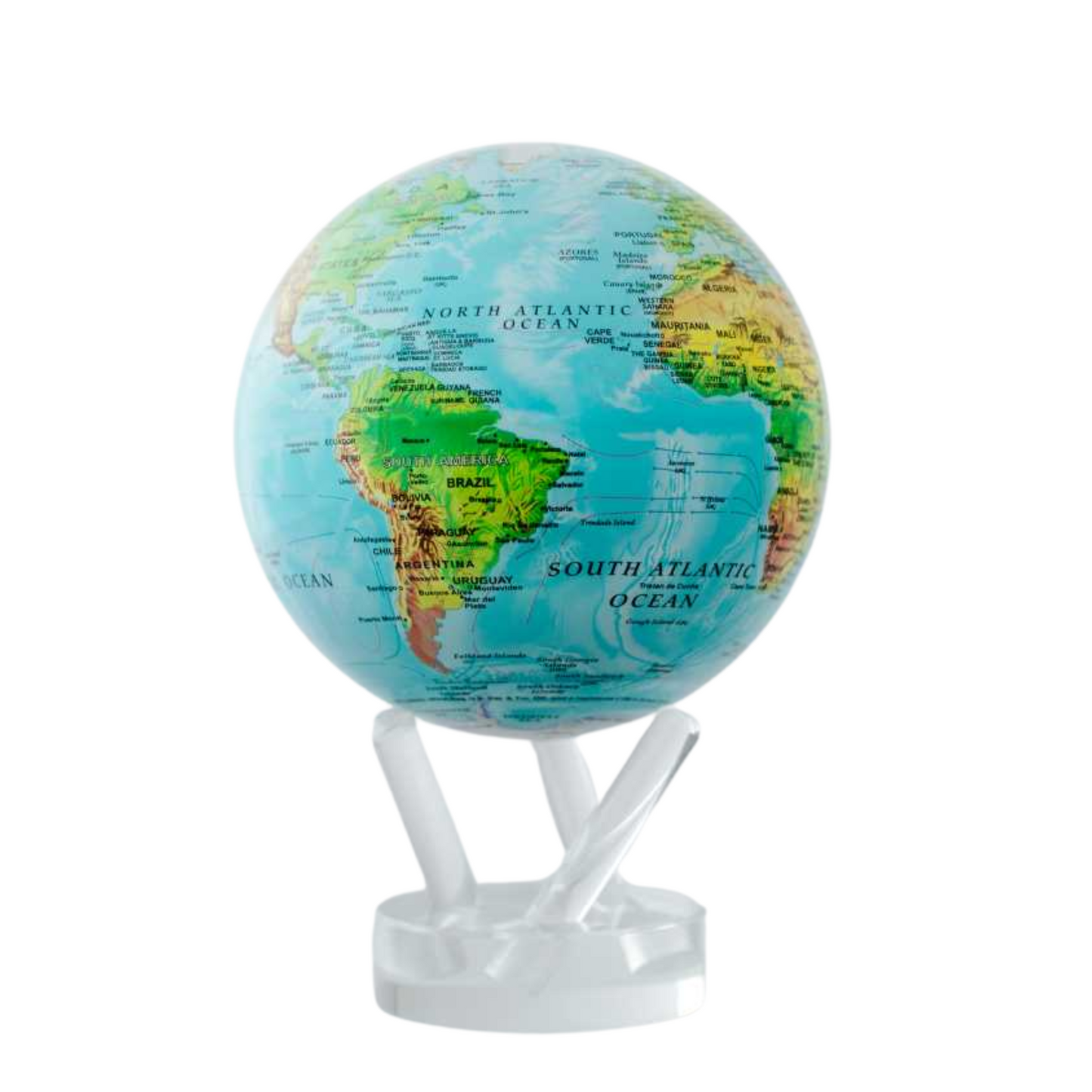 Blue Relief Map 4.5" Mova Globe