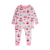 Sparkle Pinkmas Snowglobes Ruffle Two Piece PJ Set