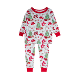 Red Yuletide Yeehaw Ruffle Two Piece PJ Set