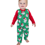 Green Santa Joy Knit Romper