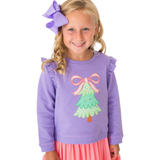Twinkling Bow Tree Applique Sweatshirt
