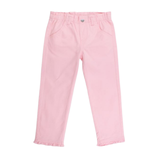 Pink Ruffle Straight Jeans