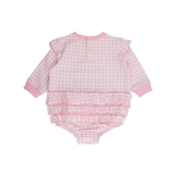 Pink Dear Santa Long Sleeve Bubble Romper