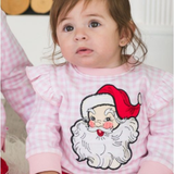 Pink Dear Santa Long Sleeve Bubble Romper