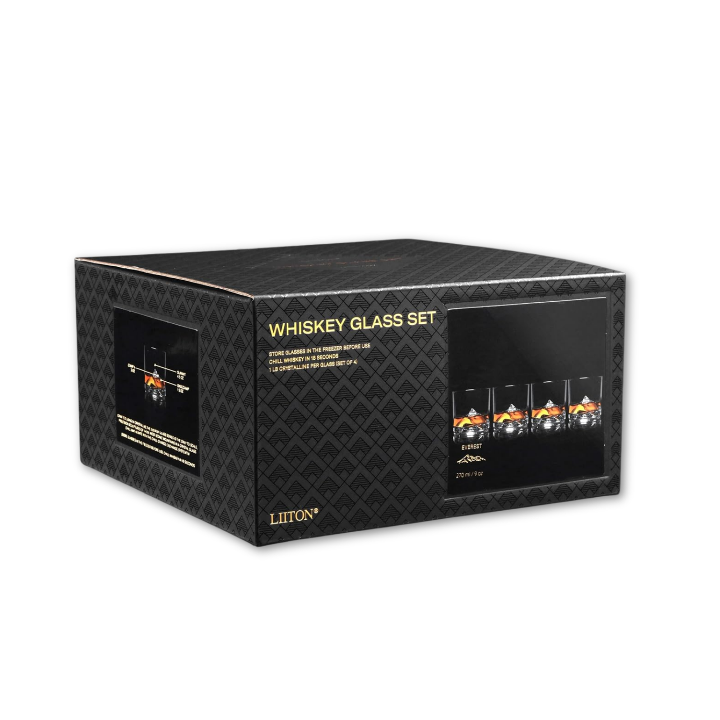 Everest Set of 4 Whiskey Glasses