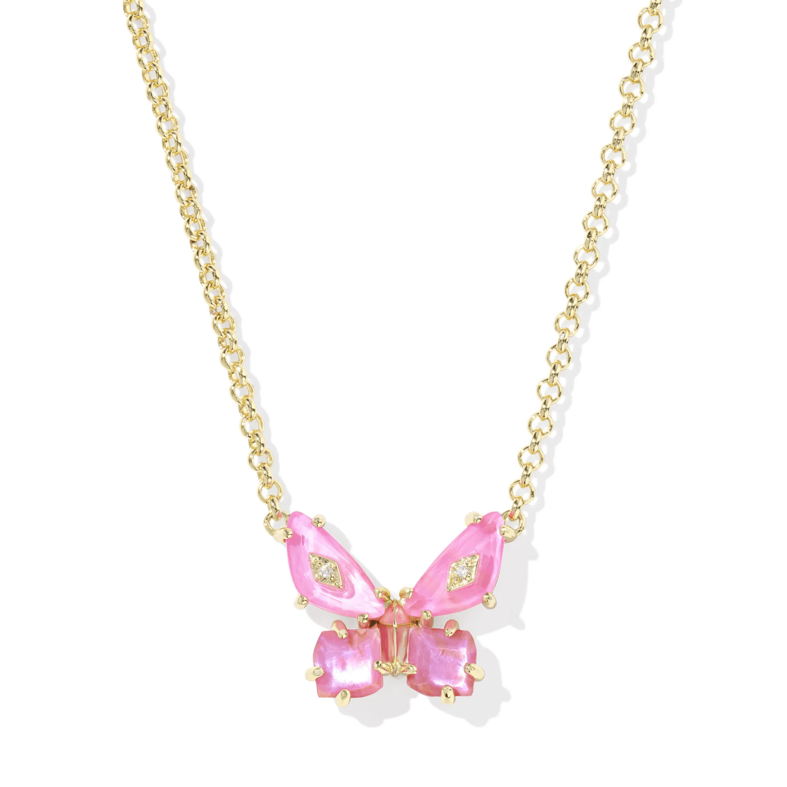 Bianca Butterfly Short Pendant Necklace - Lizzy G's Fine Gifts