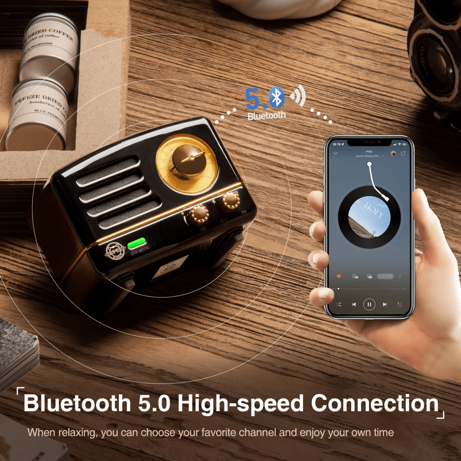 Bluetooth Radio - Black - Lizzy G's Fine Gifts