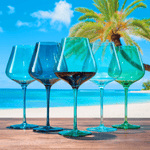 Colors of Hawaii Wine Set - Lizzy G's Fine Gifts