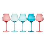 Colors of St. Barth Wine Glass Set - Lizzy G's Fine Gifts
