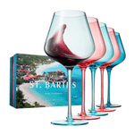 Colors of St. Barth Wine Glass Set - Lizzy G's Fine Gifts