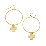 Cross Hoop Earrings - Lizzy G's Fine Gifts