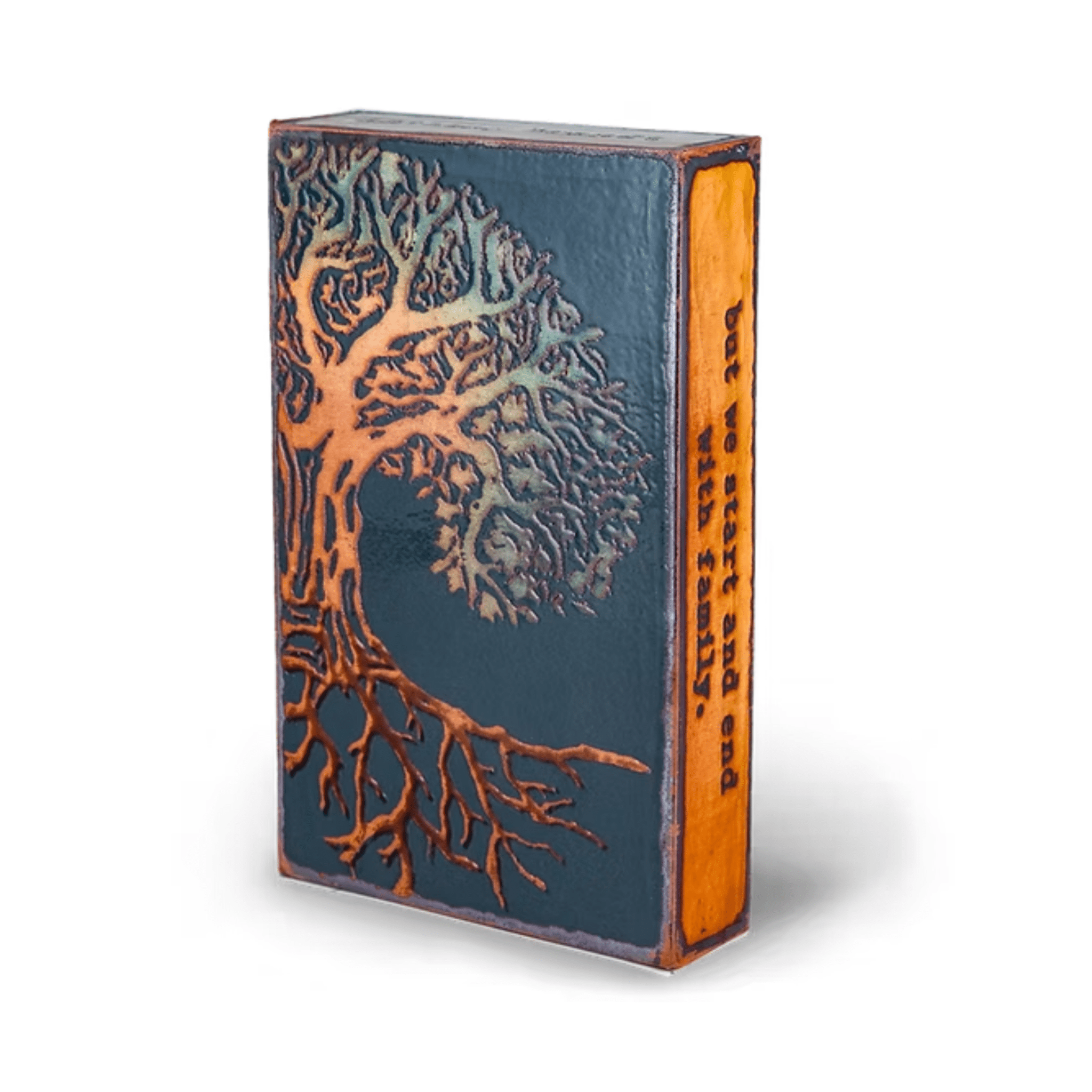 Family Tree - 223 - Copper Art Block - Lizzy G's Fine Gifts