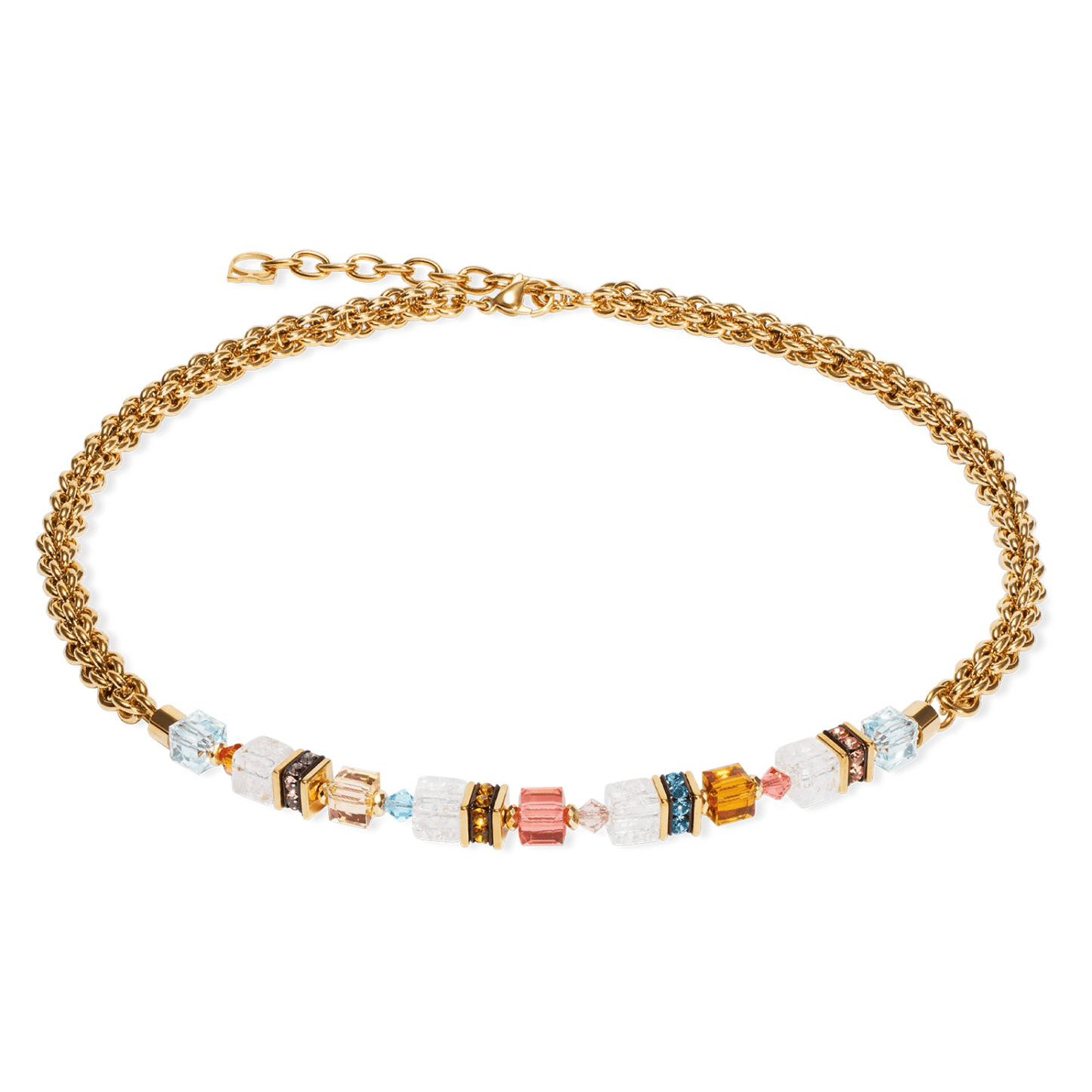GeoCUBE® Fusion Summer Necklace Gold - Sunset - Lizzy G's Fine Gifts