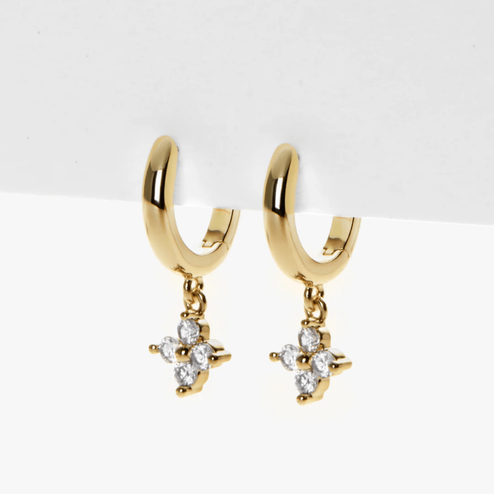 Gold Huggie Hoop Earrings - Angela - Lizzy G's Fine Gifts