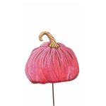 Metal Faux Painted Velvet Pumpkin Decor - Lizzy G's Fine Gifts