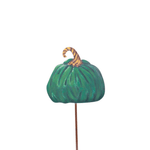 Metal Faux Painted Velvet Pumpkin Decor - Lizzy G's Fine Gifts