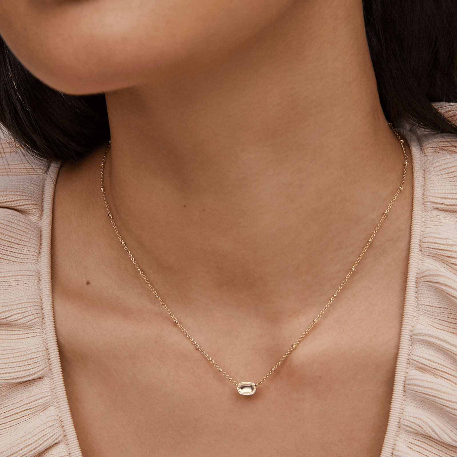 Mini Elisa Satellite Chain Short Necklace - Lizzy G's Fine Gifts