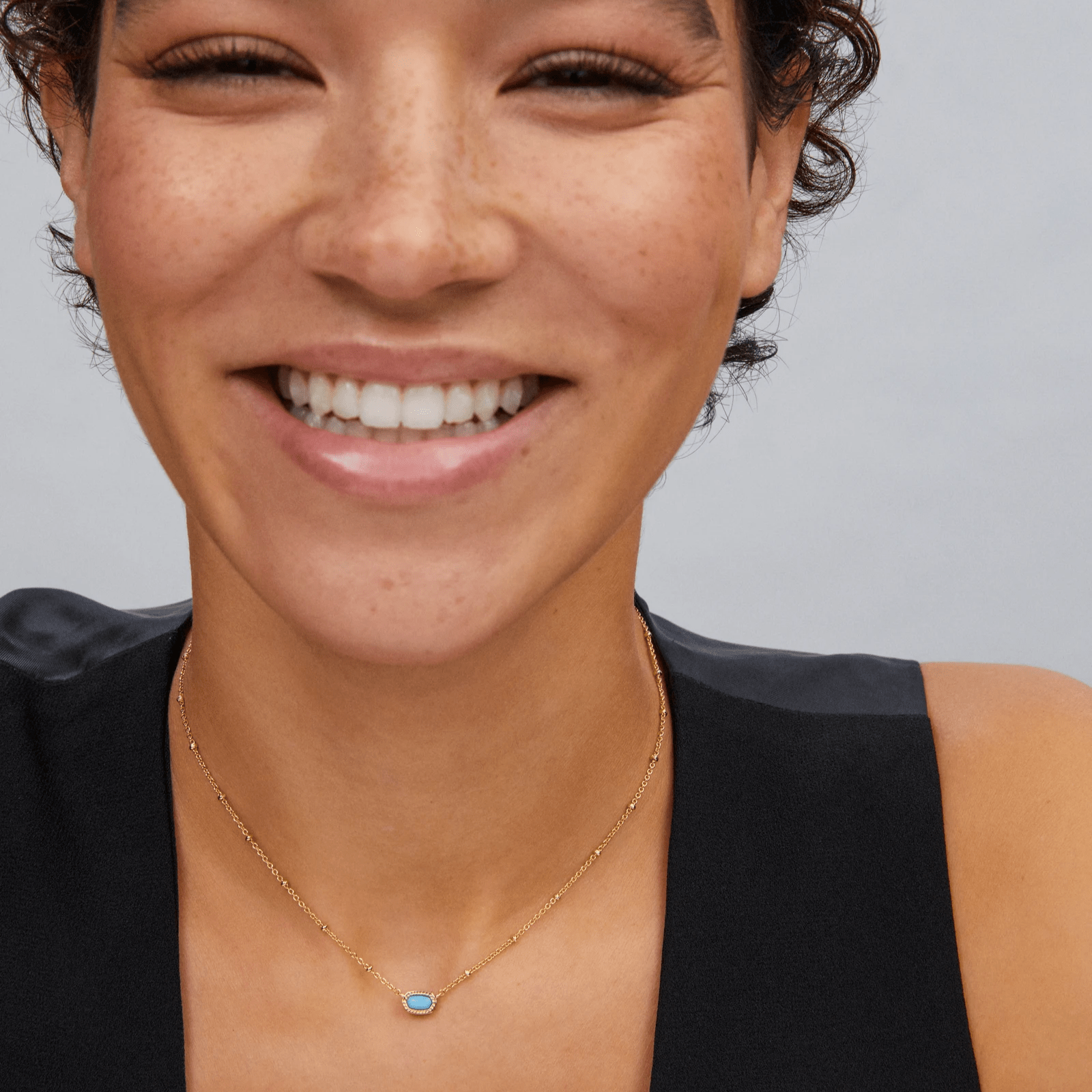 Mini Elisa Satellite Chain Short Necklace - Lizzy G's Fine Gifts