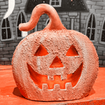 Mini Faux Terracotta Metal Jack O Lantern - Lizzy G's Fine Gifts