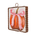 Mini Gallery Metal Print - Pink Ribbon Pumpkin - Lizzy G's Fine Gifts