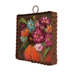 Mini Gallery Metal Print - Zinnia in a Pumpkin - Lizzy G's Fine Gifts