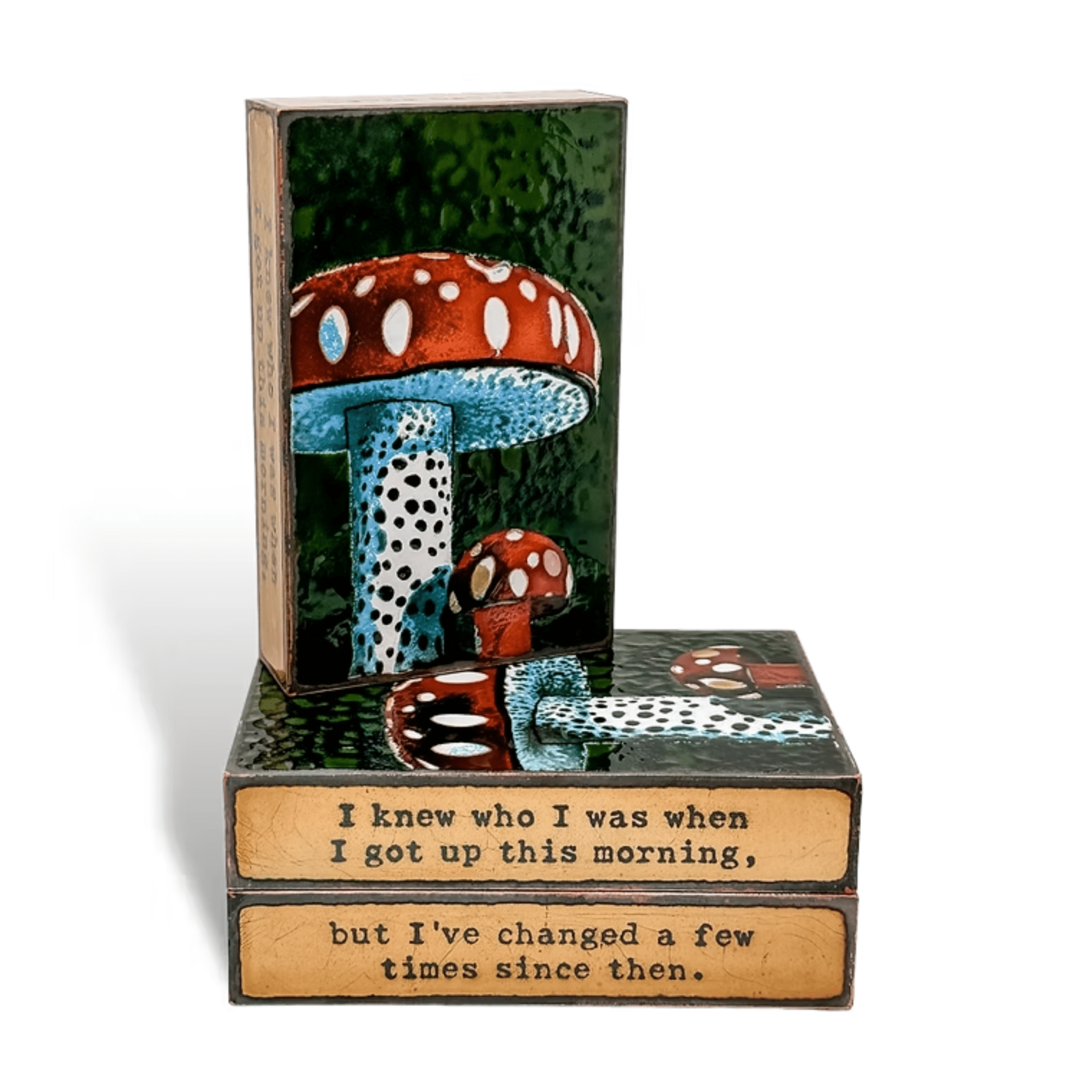 Mushroom - 276 - Copper Art Block - Lizzy G's Fine Gifts