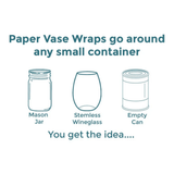 Paper Vase Wraps (Multiple Designs Available) - Lizzy G's Fine Gifts