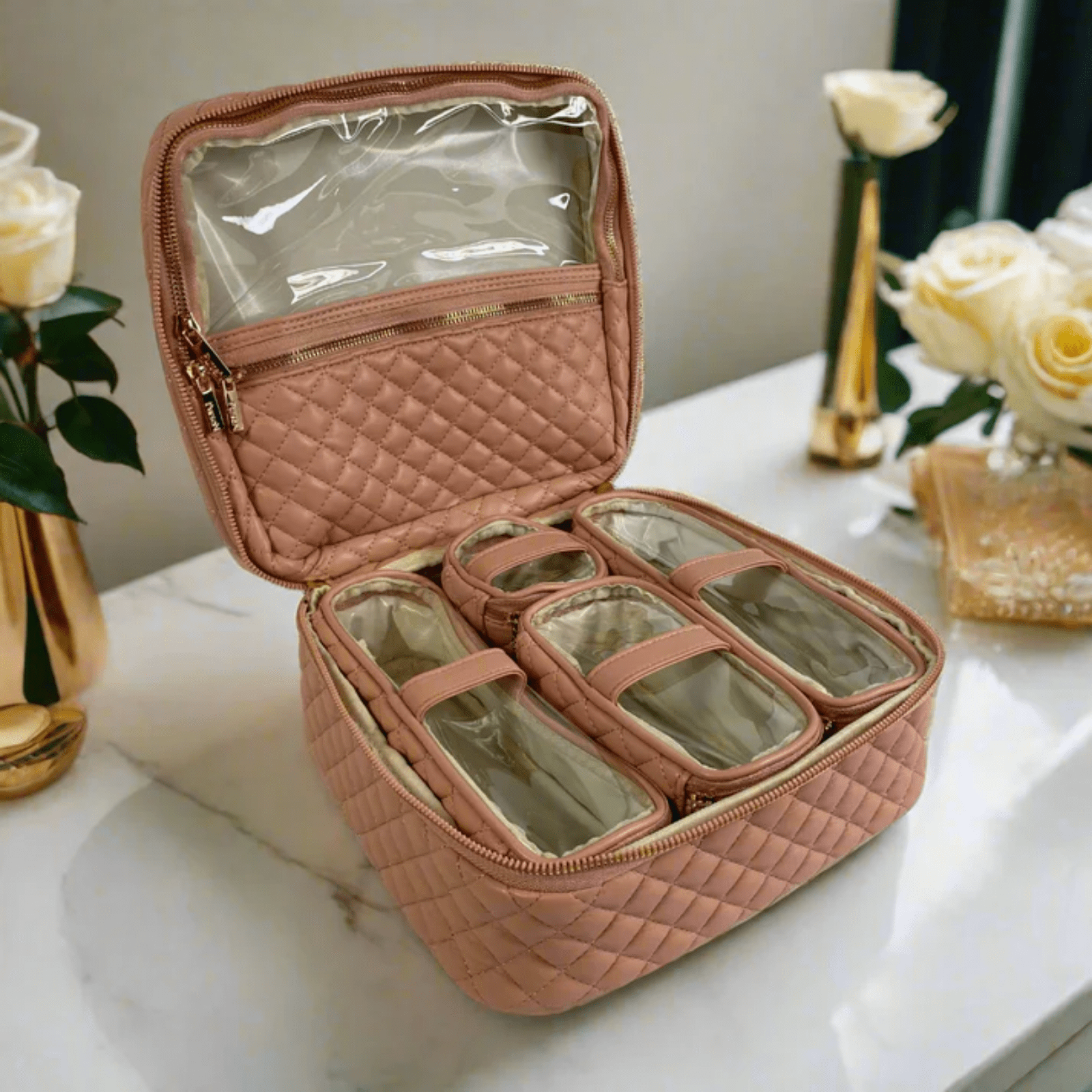 Quilted Mini Diva Makeup Case - Lizzy G's Fine Gifts