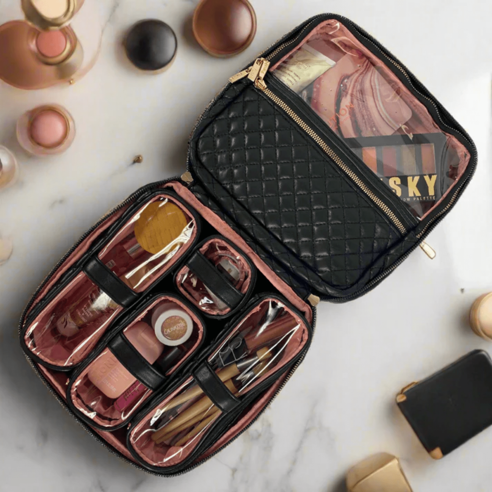 Quilted Mini Diva Makeup Case - Lizzy G's Fine Gifts