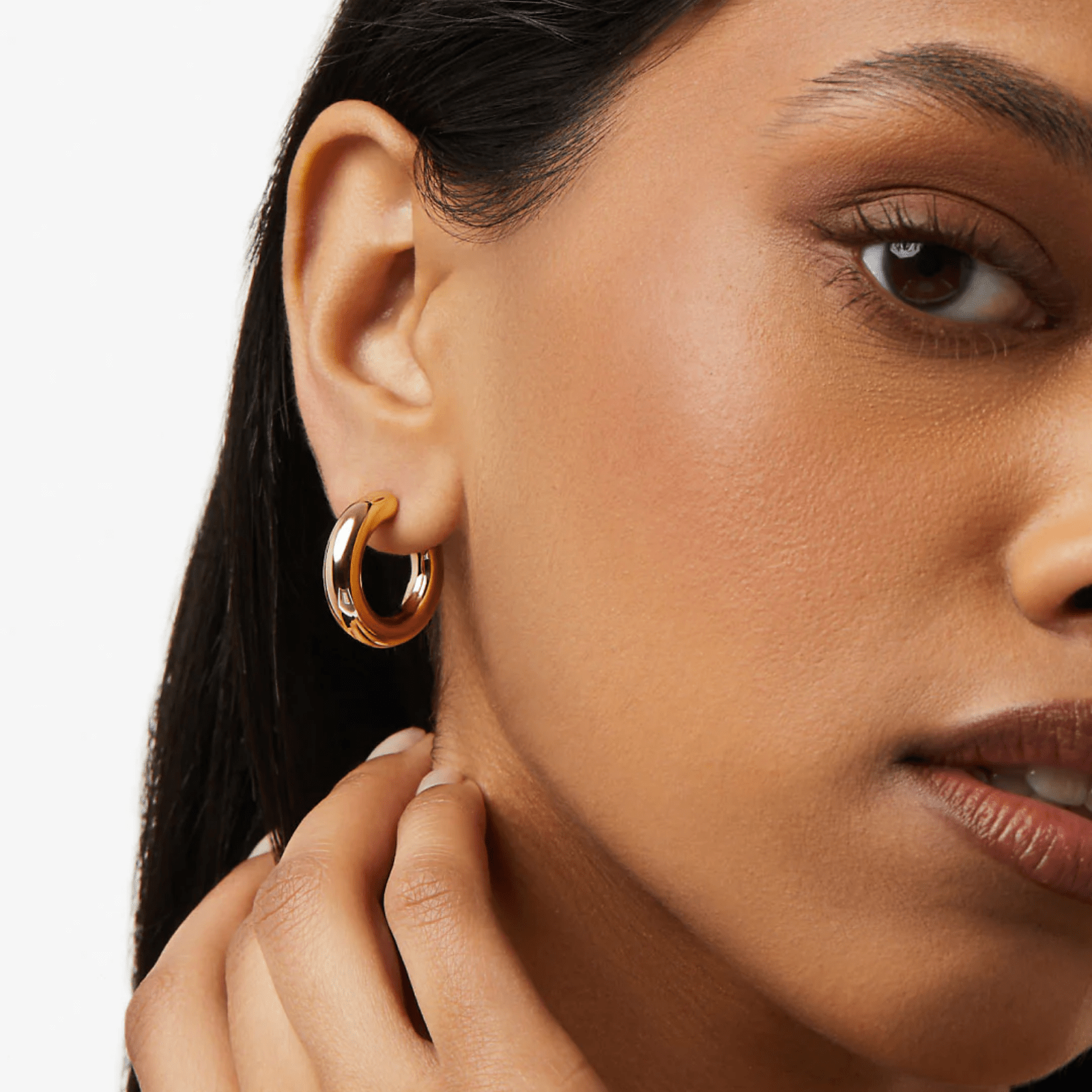 Small Gold Hoop Earrings - Tia Mini - Lizzy G's Fine Gifts