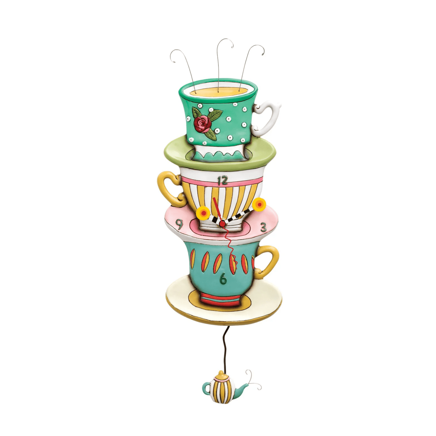 Spot of Tea Clock - Lizzy G's Fine Gifts