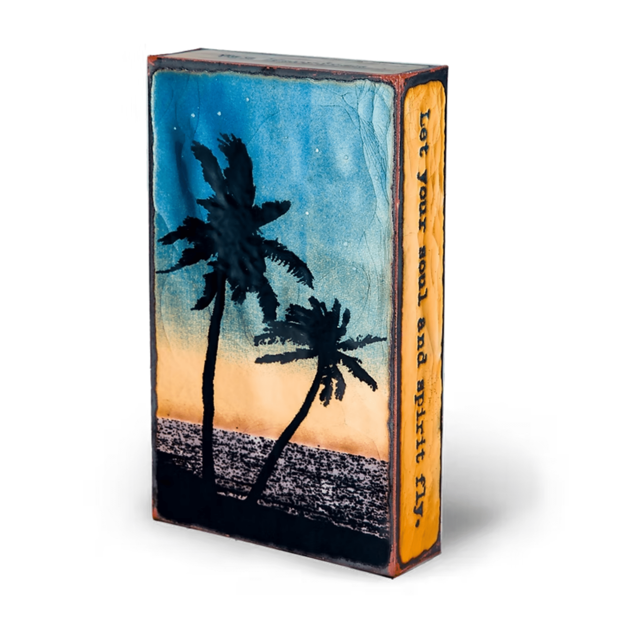 Sunset Beach - 180 - Copper Art Block - Lizzy G's Fine Gifts