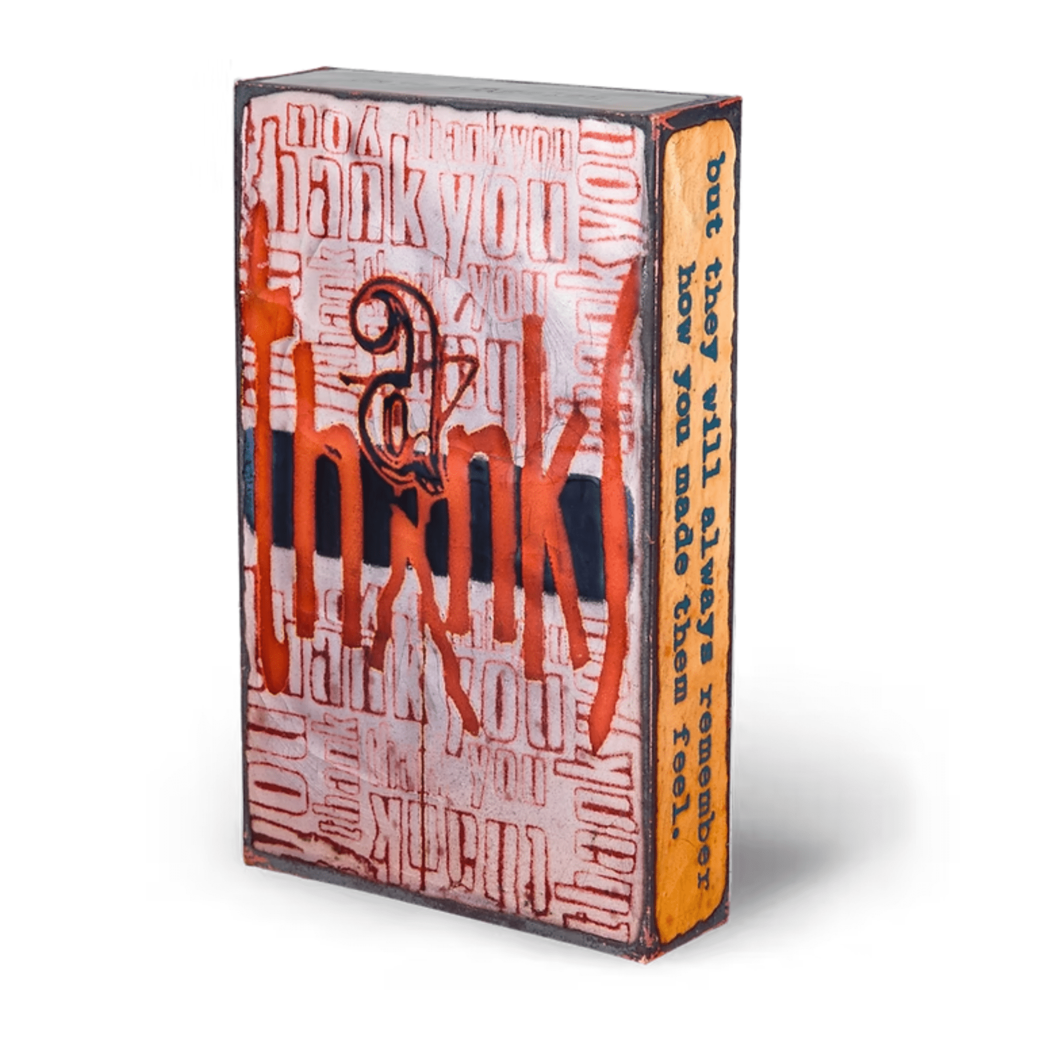 Thanks - 083 - Copper Art Block - Lizzy G's Fine Gifts