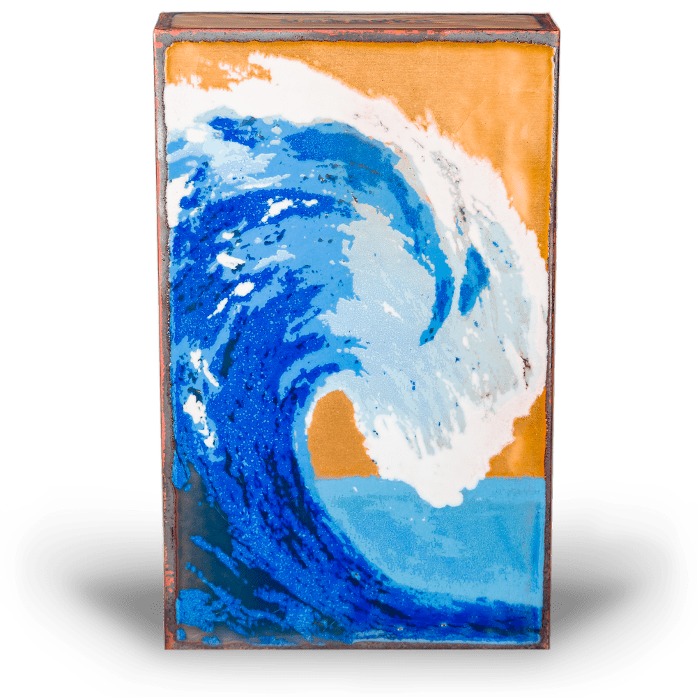 Tidal - 181 - Copper Art Block - Lizzy G's Fine Gifts
