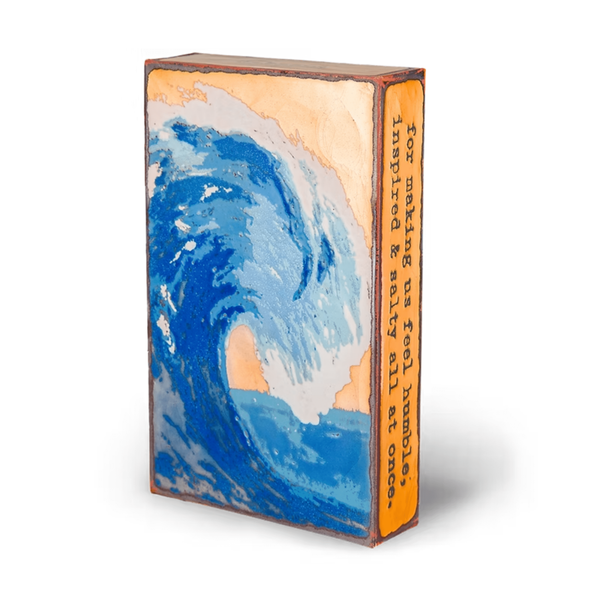 Tidal - 181 - Copper Art Block - Lizzy G's Fine Gifts