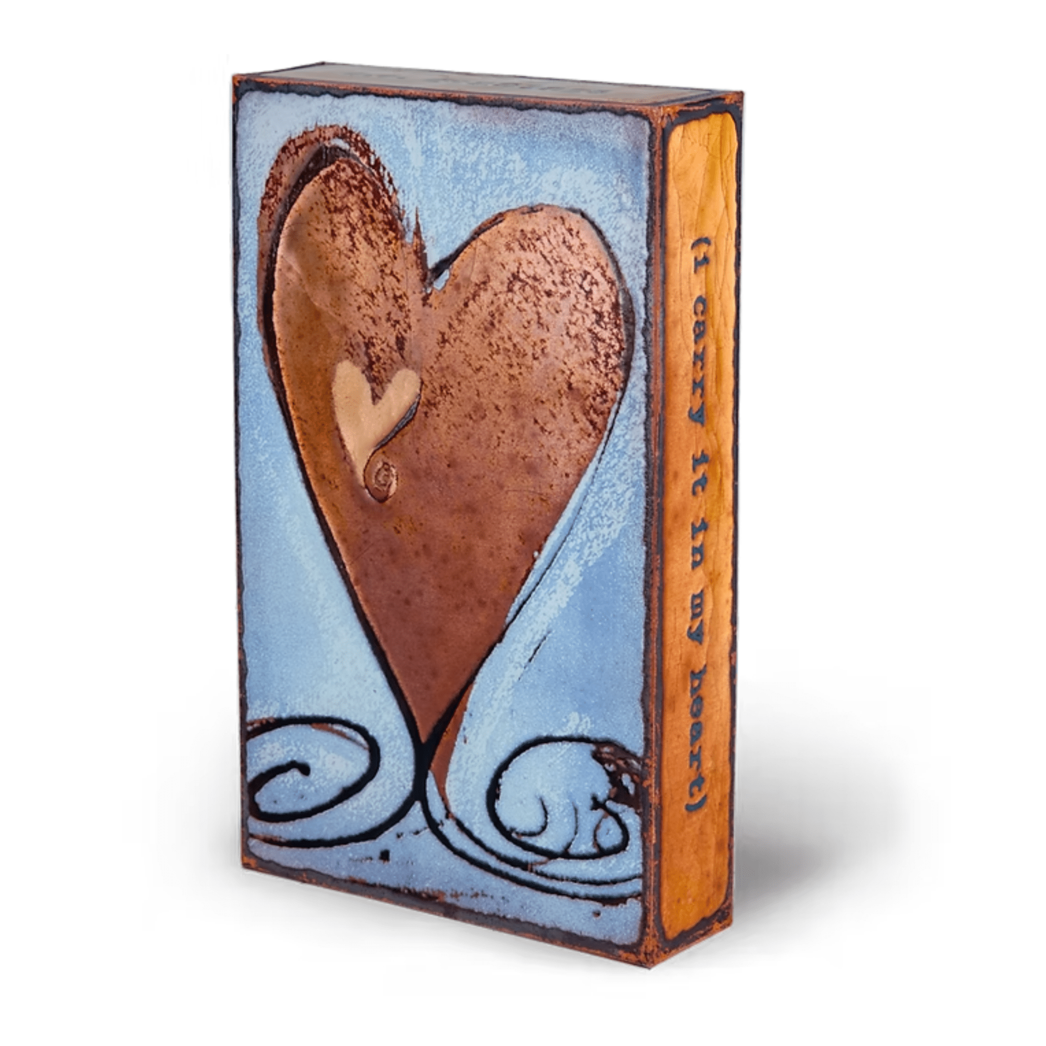 Turner Heart II - 131 - Copper Art Block - Lizzy G's Fine Gifts