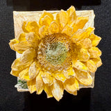 Sunflower Sculpted Art Block 4X4