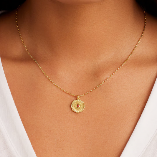 Birthstone Coin Necklace (Multiple Styles Available)