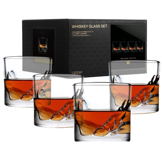 Mountain Whiskey Glasses - Set/4