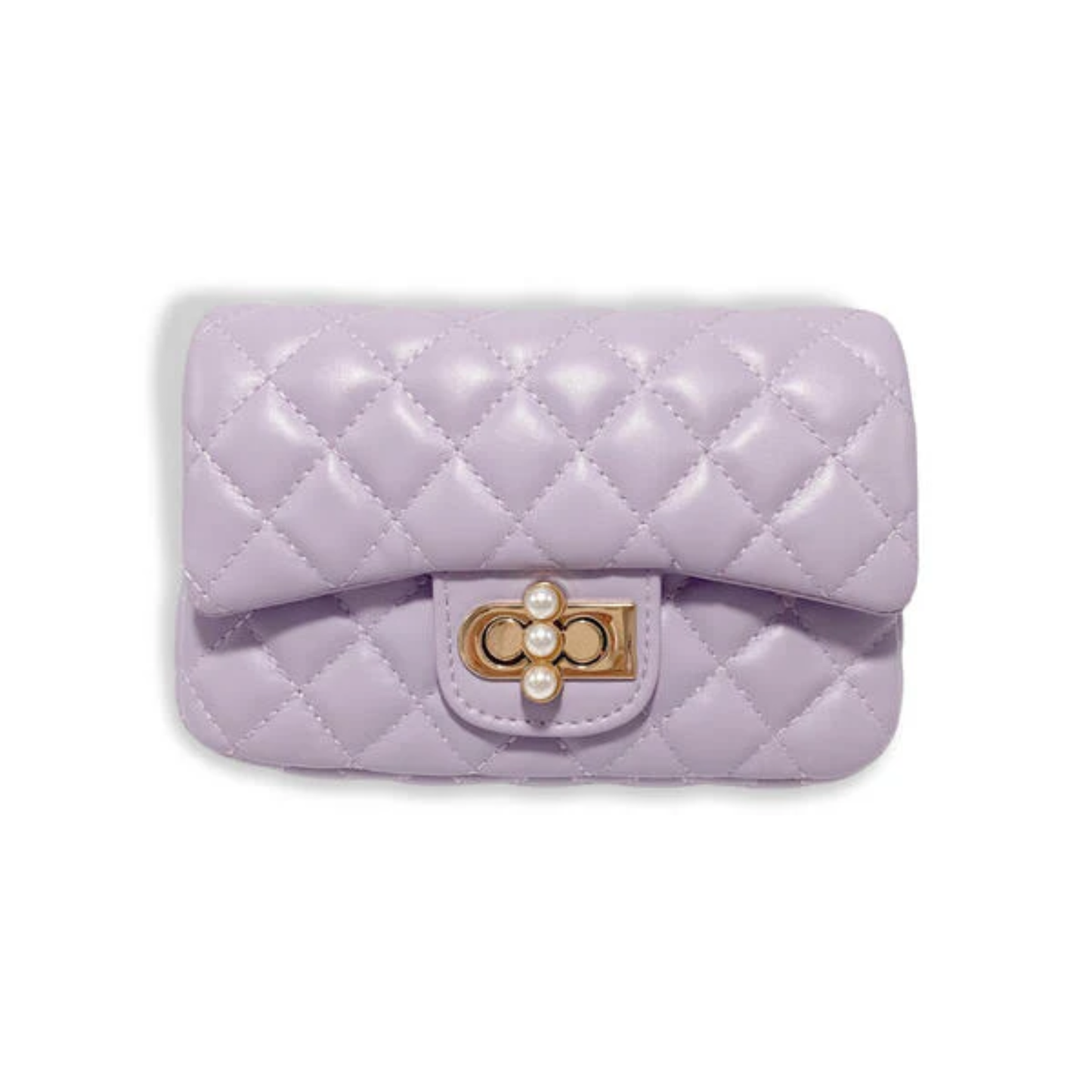 Pearl Closure Quilted Purse