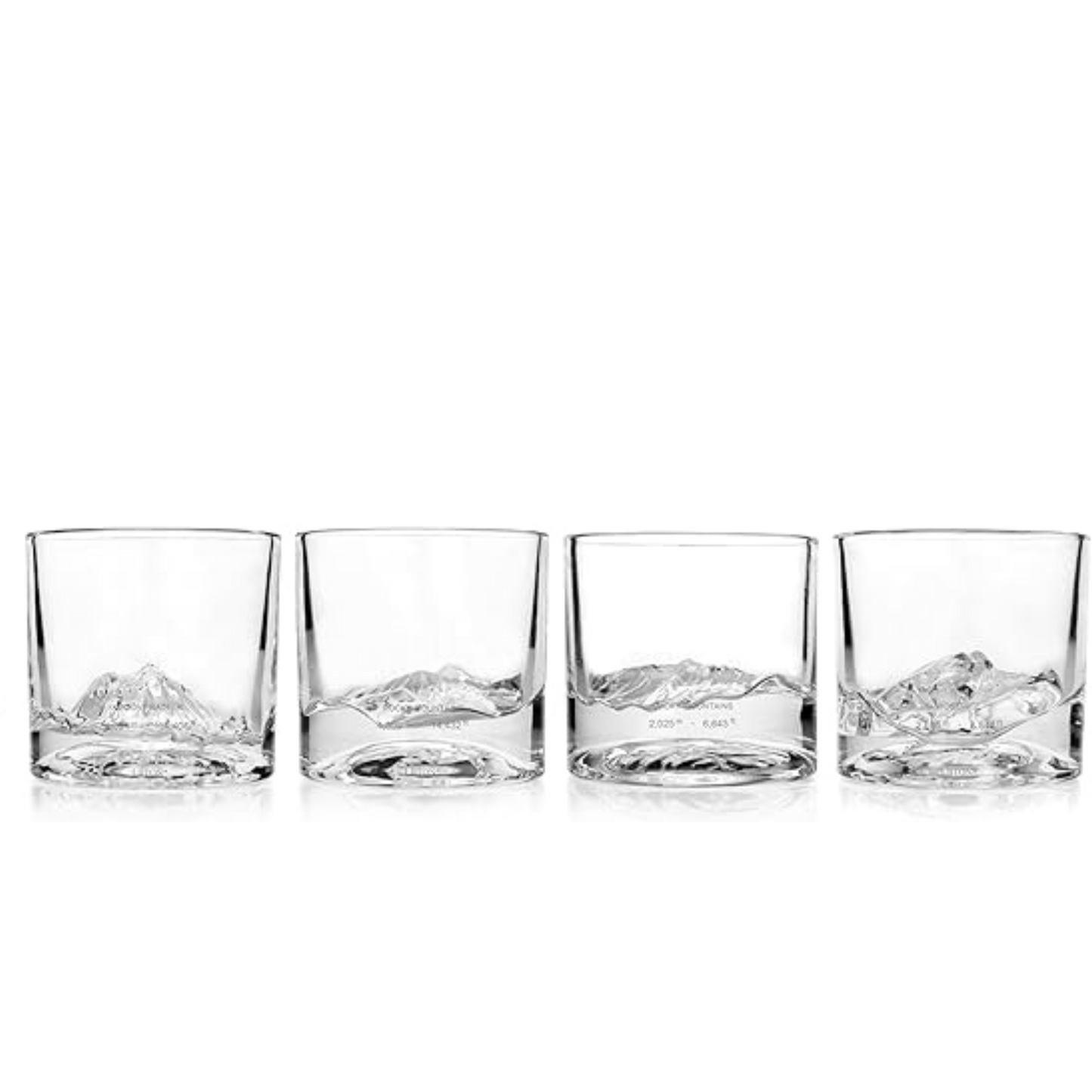 Mountain Whiskey Glasses - Set/4