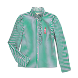 Nutcracker Embroidered Ruffled Blouse