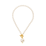 Pearl Collar Oversized Drop Necklace