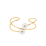 Two Pearls Cuff Bracelet