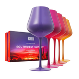 Colors of a Southwest Sunset Wine Glass Set