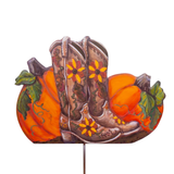 Pumpkins & Boots Metal Decor