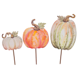 Water Color Pumpkin Metal Decor