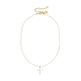 Alys Pearl Cross Necklace