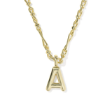 Bubble Letter Pendant Necklace